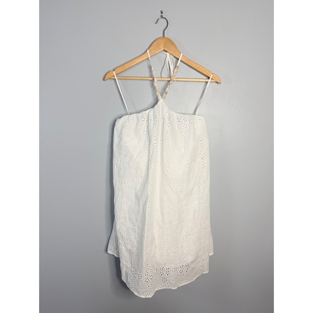 Lulus Mina White Eyelet Embroidered Shift Mini‎ Dress XS NWT